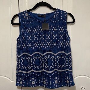 NWT Reserved Gray/Blue Blouse S